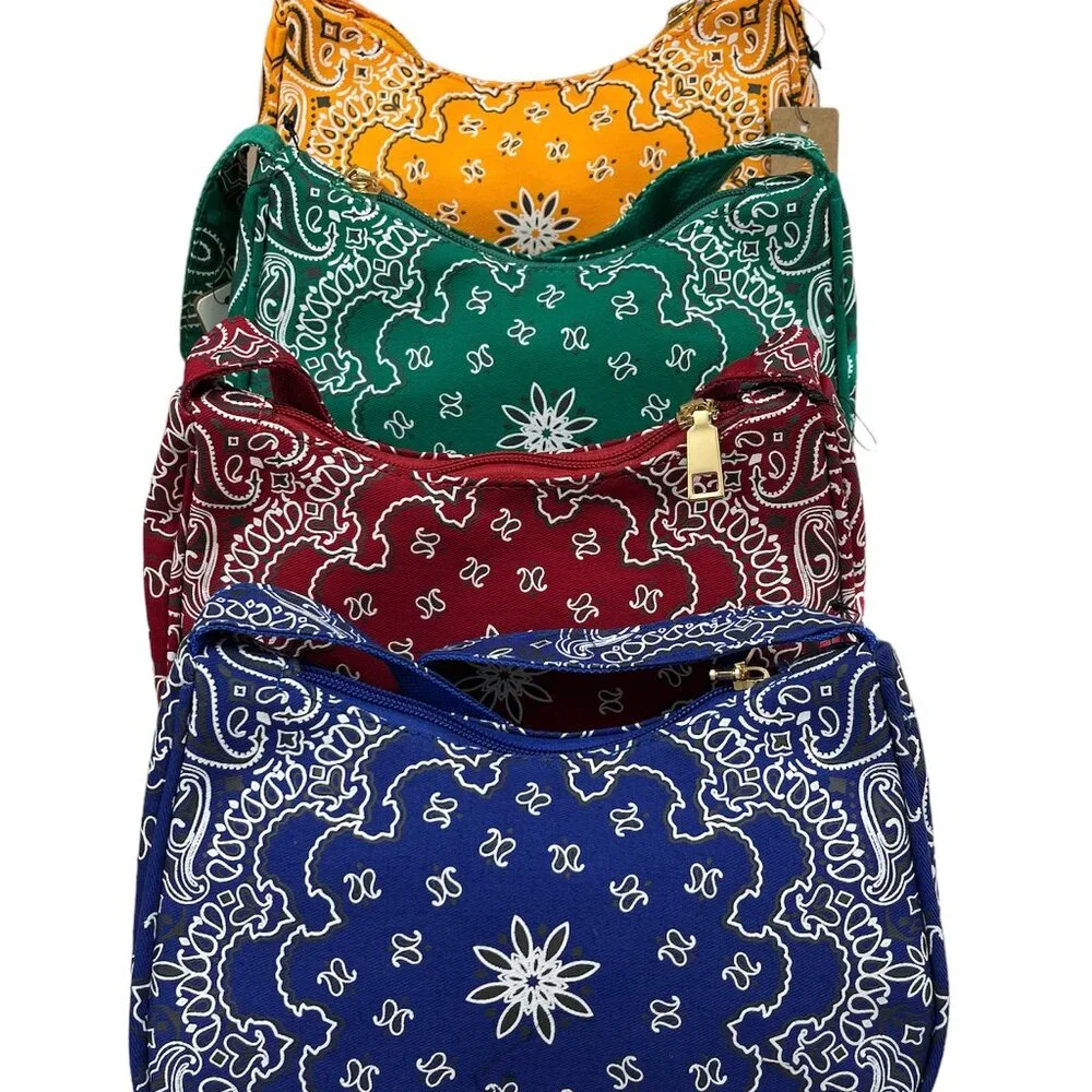 Classic Bandana Paisley Print SM Shoulder Handbag - NWT - 4 Colors Avail.